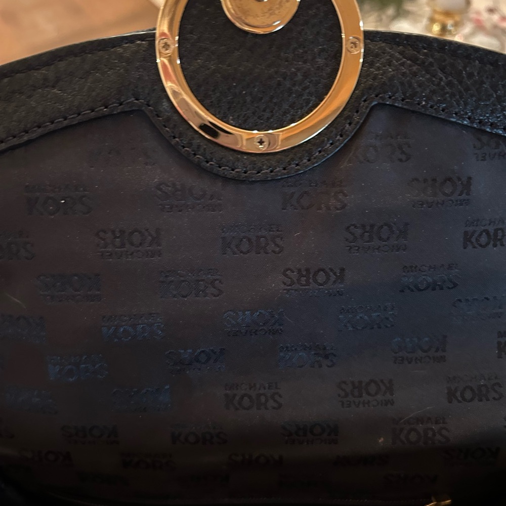 Michael Kors Black Crossbody Bag with Gold Accents - Picture 8 of 9